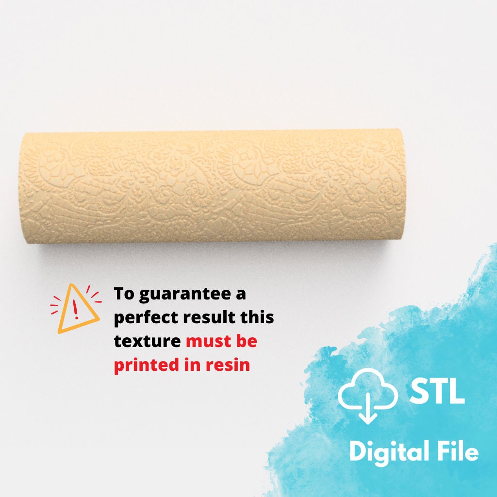 STL file Lace Texture Roller for Clay 💍・3D printable model to