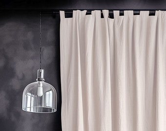 Linen Blackout Tab Top Curtains: Bedroom Nursery Farmhouse