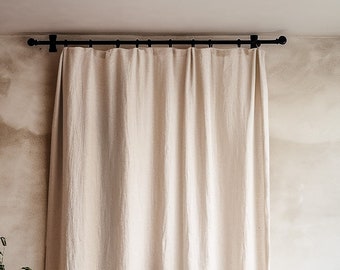 Rod tape Linen blackout curtains, custom blackout curtains bedroom hidden tab curtains black out farmhouse linen curtains blackout