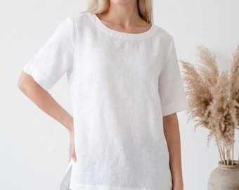 European Linen T-Shirt - Lightweight Breathable Summer Top