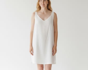 Linen Tunic – Natural Sleepwear Dress for Women | Handmade Organic Loungewear