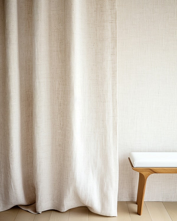 Bohemian Curtains, Beautiful Multicolor Tie Top Curtain for Living Room, 2 Panels Cotton