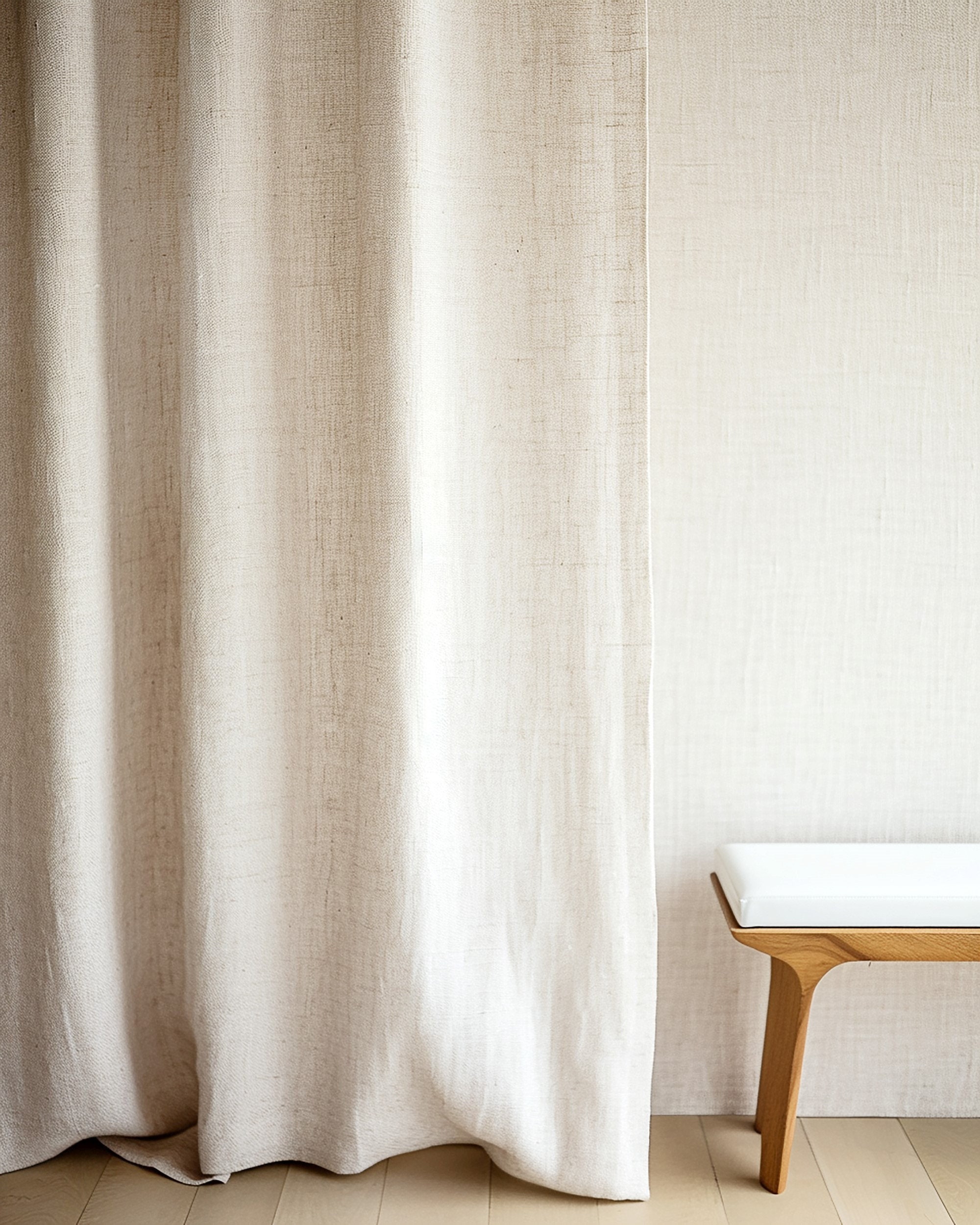 Tie top linen blackout curtains - black out linen curtains bedroom -  blackout cafe curtains - tie top linen curtains for living room