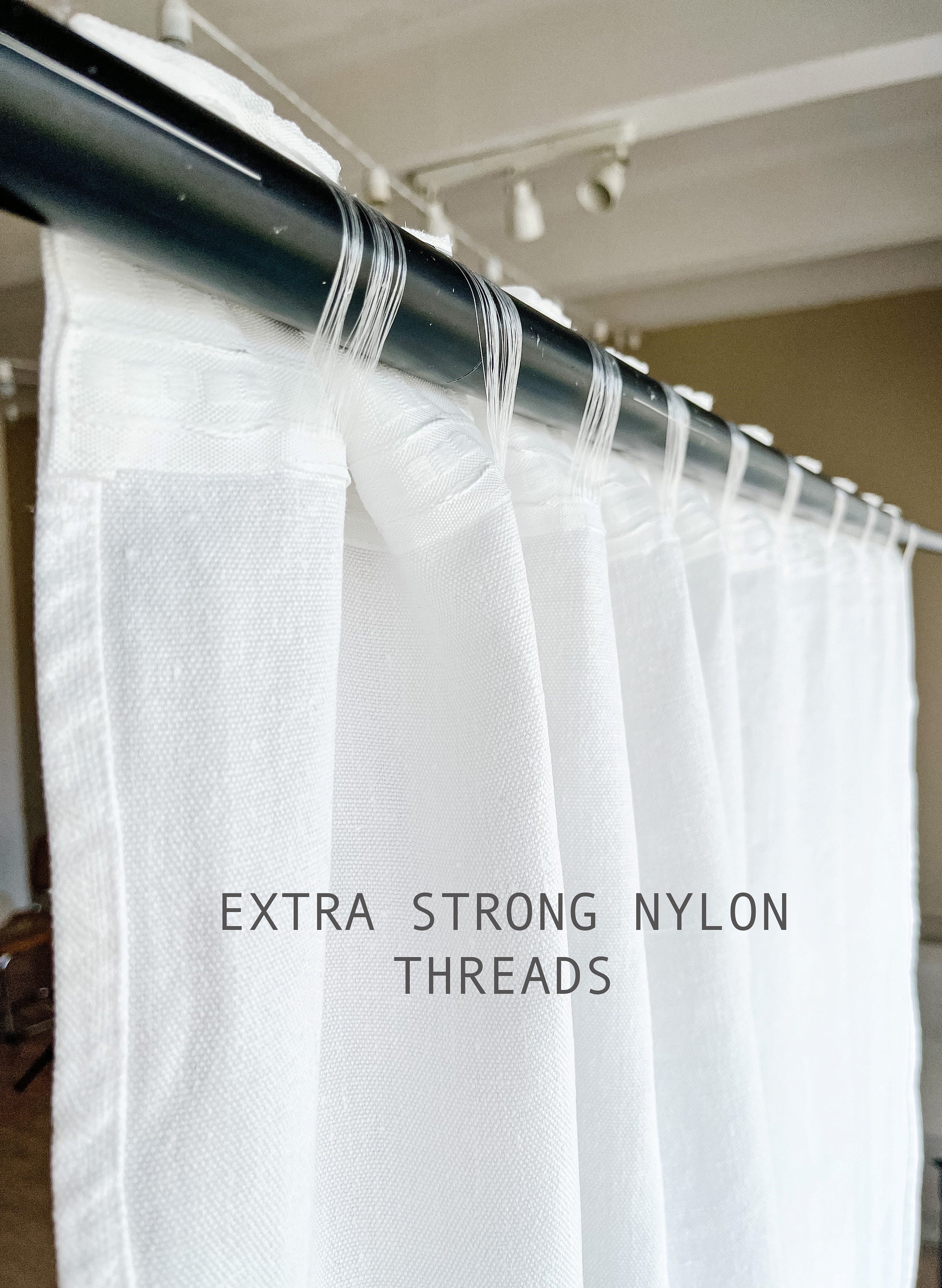 Rod Tape Linen Curtains - Linen Curtains for Living Room - Linen ...