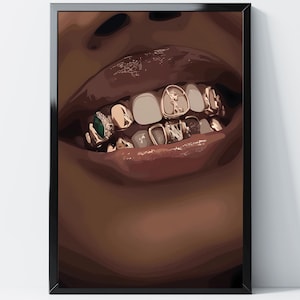 Black Woman Art, Trend art, Black Woman Wall Art, Black Girl Wall Art, digital wall art, Black girl art, Black poster art, black girl poster