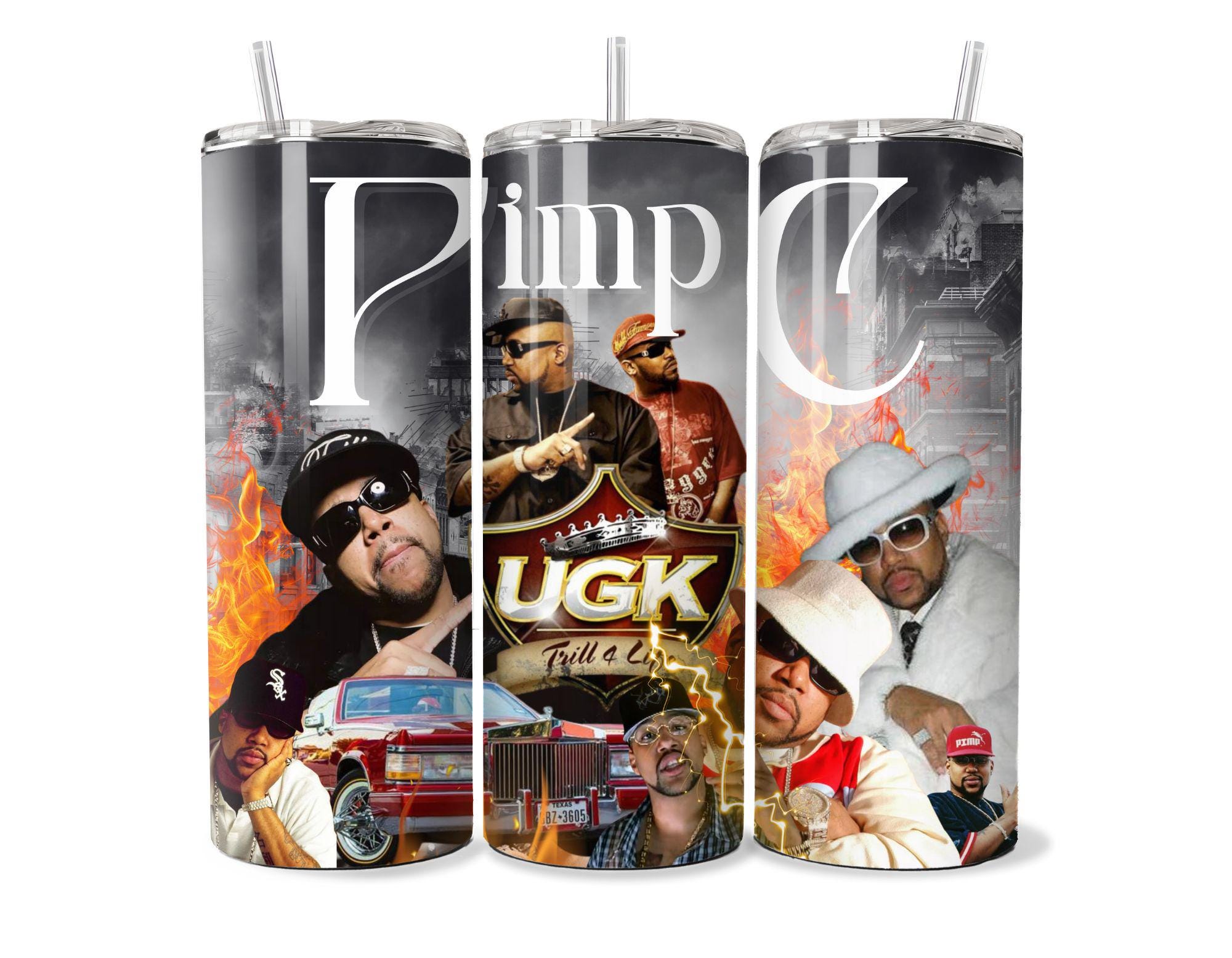 Pimp C Hip Hop Legend 20oz Tumbler Wrap PNG | Sublimation | Digital ...