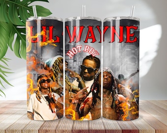 Lil Wayne Tumbler Wrap PNG: New Orleans Hip Hop Legende (Digitaler Download)