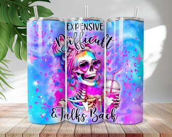 Lustige Skelett Tumbler Wrap: Freches Totenkopf Design (20oz PNG Digital Download)