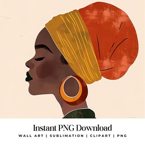 Black Girl Clipart, Modern Boho Black Woman Art, Afro Girl Clipart, Girl clipart, Beautiful girl clipart, Black girl graphics