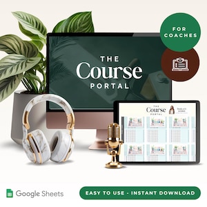 Google Sheets Course Portal, Course Planner Task Tracker, Digital Planner Spreadsheets | Instant Download | Google Sheets