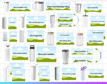 Tumbler Template Bundle: Canva Editable Designs (Digital Download)