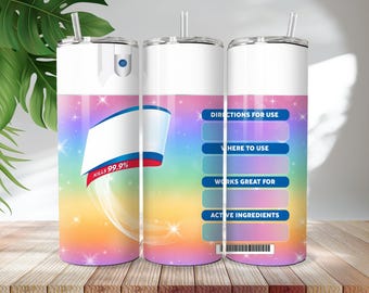 Multi Farbverlauf Tumbler Wrap PNG | 20 Unzen Skinny Becher | Digitaler Download | Sublimation