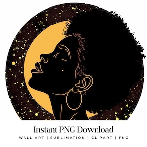 Black Girl Clipart, Fashionable Girl Graphics, Afro Girl Clipart, Girl clipart, Beautiful girl clipart, Black girl graphics