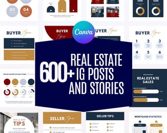Realtor Social Media Vorlagen | 600+ Canva Bearbeitbare Posts