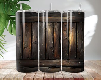 Rustikaler Holzzaun 20 Unzen Becherverpackung: Barnwood PNG (Digitaler Download)