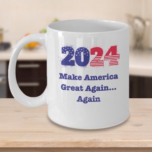 Tazza Trump 2024, tazza di caffè Trump, regalo maga, rendi l&#39;America fantastica di nuovo tazza di caffè, regalo elettorale americano per lui o lei