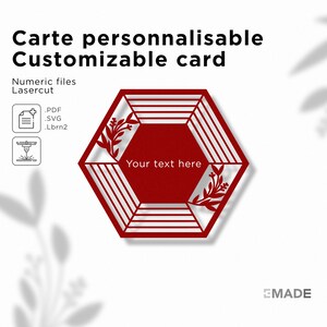 Carte à offrir personnalisable - Fichier numérique pour découpe laser
