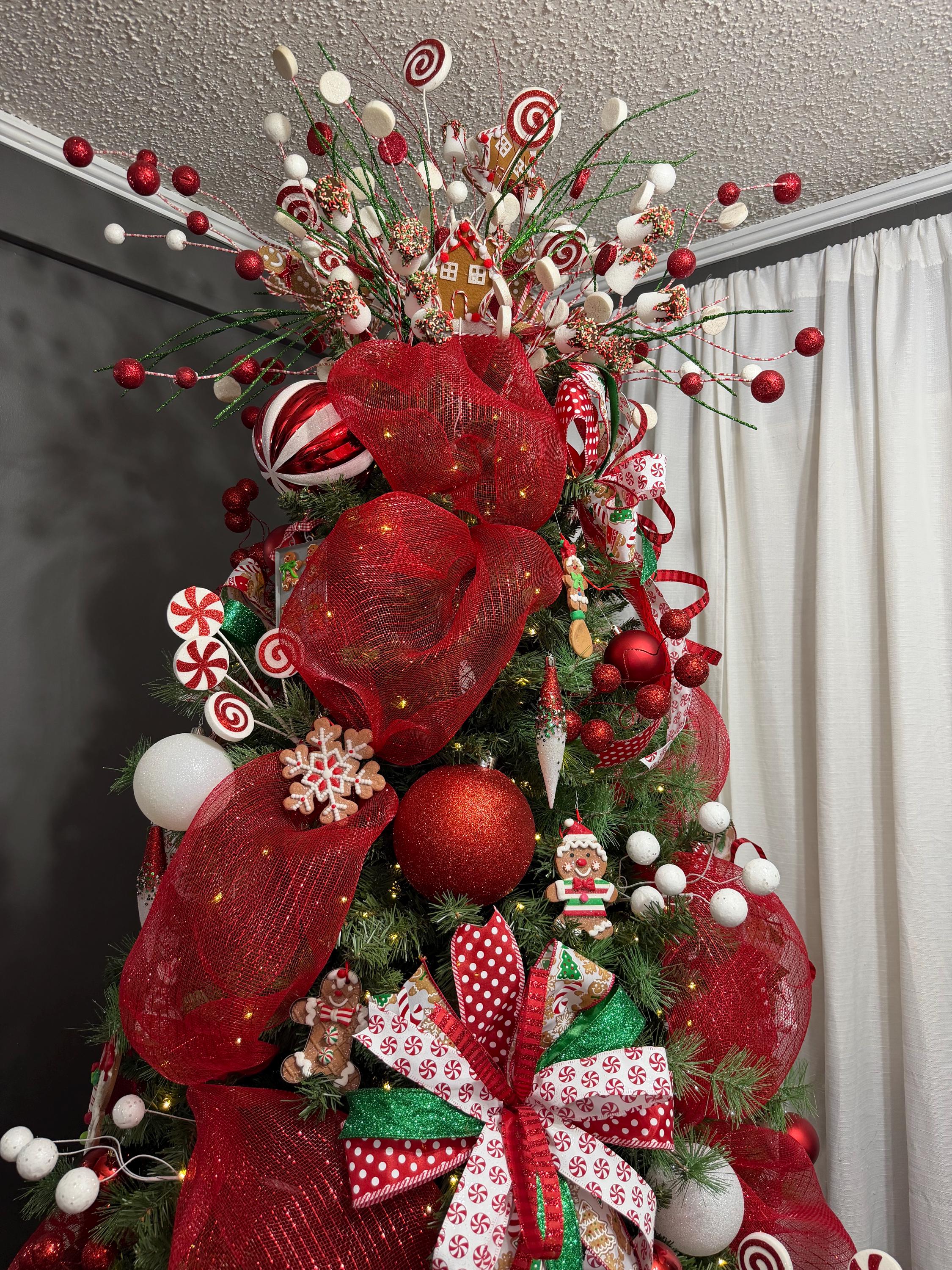 Gingerbread and Candy Cane Christmas Tree Kit Decorations, Mrs. Claus ...