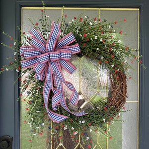 Patriotic Wreath, Memorial Day Wreath, 4th of July Wreath, Summer Wreath, Veterans Day Wreath, Front Door Wreath