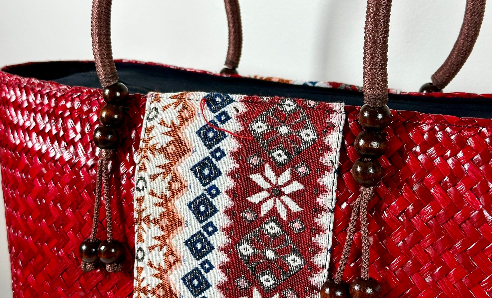 Handmade Bamboo Knot Bag with Tassels