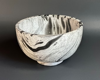 Wooden Bowl - Gray - Kitchen - Mango Wood - Handmade - Decoration - Crafts - Rustic and Elegant Bowl