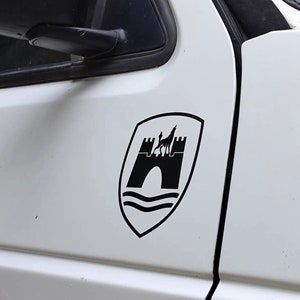 Juego de 2 pegatinas Wolfsburg VW de vinilo para Golf GTI GTD