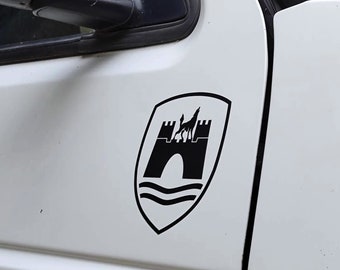 Set of 2x Wolfsburg Stickers VW Vinyl Decal for Golf GTI GTD