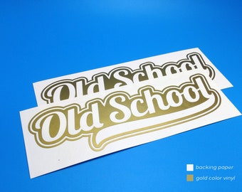 Old SCHOOL Car Sticker for Classic Car Retro Decal like JDM and Eurovan