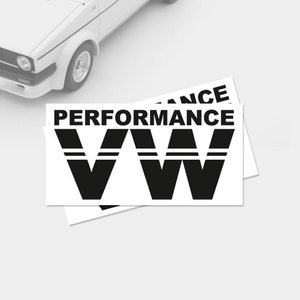 Sticker VW PERFORMANCE decal for Golf , Polo , Passat , Etc
