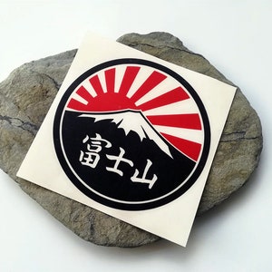 Calcomanía troquelada MtFuji al atardecer para Toyota, Honda y otros vehículos JDM
