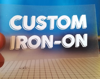 Iron-On Heat Transfer Vinyl with Name, Text or Logo: Custom Shirts, Clothes, Makeup Bags