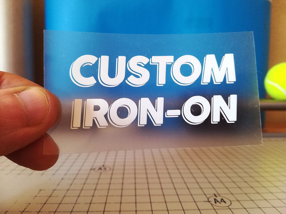 Iron On Heat Transfer Vinyl with Name, Text or Logo - DIY Custom Clothes, T-shirts, Make up Bags, Etc | Fast Shipping Europe