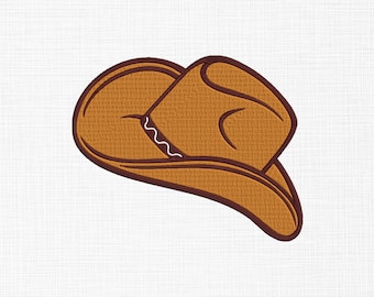 Cowboy Hat Embroidery Design Hat Embroidery Designs Cowboy Hat Embroidery Files Machine Embroidery Design 6 Sizes Digital Download