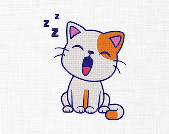 Katze Stickdatei Stickdatei Stickdatei Stickdatei Tiere Stickdatei Stickdatei Stickmuster Stickmuster 5 Größen digitaler Download