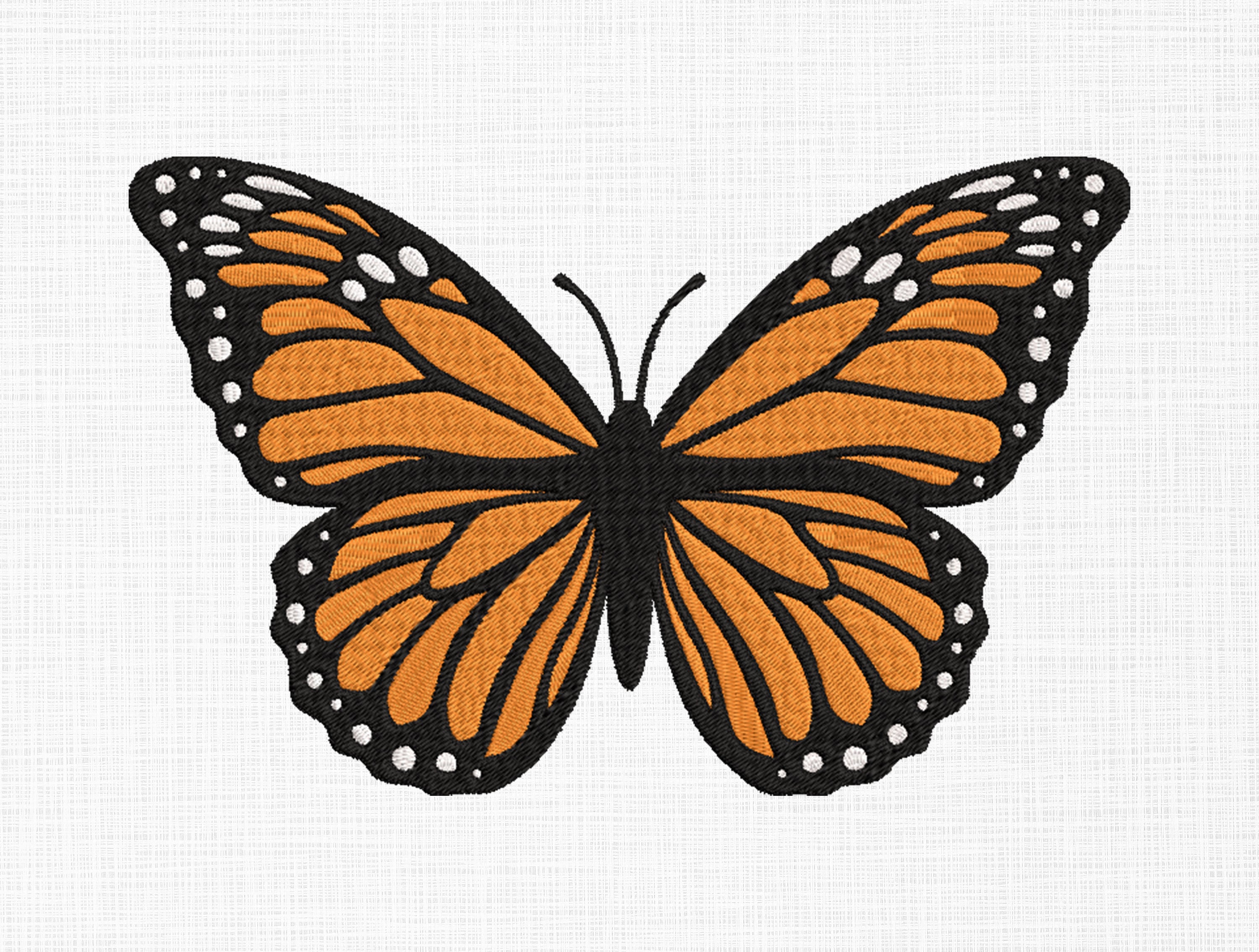 Monarch Butterfly Embroidery Design Butterfly Embroidery Etsy