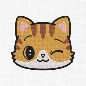 Cute Baby Cat Face Embroidery Design Cat Face Embroidery Design Animals Embroidery Design Machine Embroidery Pattern 6 Sizes Download