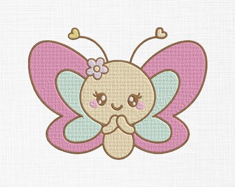 Baby Butterfly Embroidery Design Cute Butterfly Embroidery Design Kids Embroidery Design Machine Embroidery Design 5 Sizes Digital Download