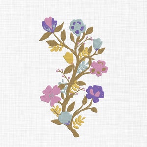 Spring Tree Branch Embroidery Design, Flower Branch Embroidery Design Tree Embroidery Machine Embroidery Files 5 Sizes Instant Download