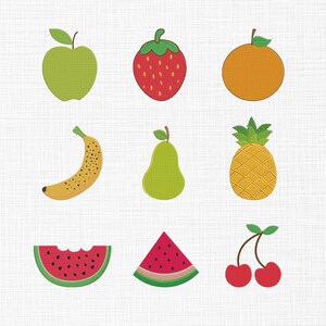 Mini Fruits Bundle Embroidery Design Fruits Embroidery Design Mini Embroidery Design Machine Embroidery Pattern 5 Sizes Digital Download