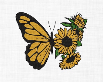 Kwiatowy Motyl Haft Projekt Słoneczniki Motyl Haft Projekt Motyl Haft Projekt Maszynowy Haft 5 Rozmiarów Pobierz