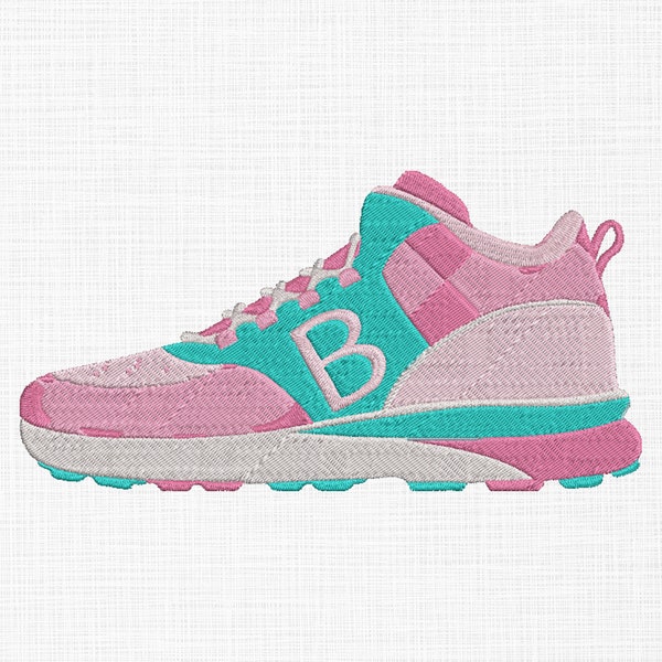 Girls Pink Sneakers Embroidery Design Joggers Embroidery Design Shoes Embroidery Running Shoes Embroidery Machine Embroidery Files 5 Sizes