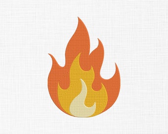 Diseño de bordado de llama Archivo de bordado de llama Diseño de bordado de fuego Archivos de bordado de fuego Patrón de bordado de máquina 5 Tamaños Descargar