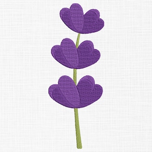Lavender Embroidery Designs Purple Flower Embroidery Design Floral Embroidery Design Machine Embroidery Files 5 Sizes Digital Download