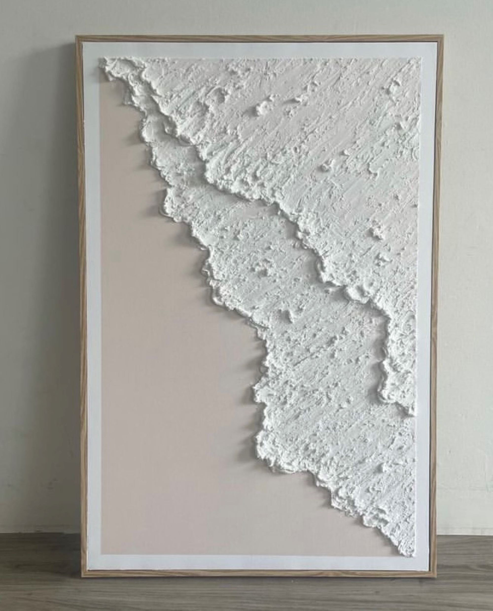 Picture of White Textured Art, Modern Wall Art, Custom Canvas Wall Art, Abstract ...