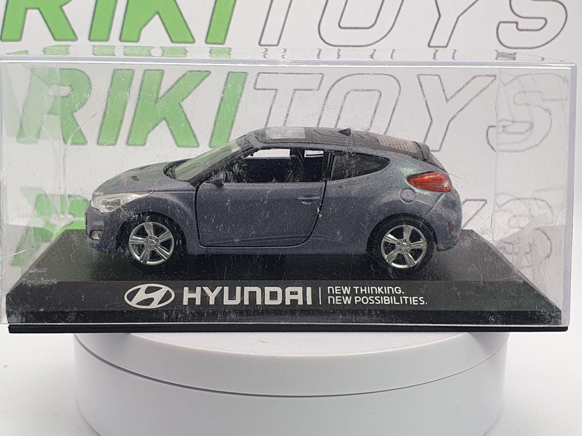 Miniature Hyundai Veloster N 1:38 - Diecast Bleu à Ressort - Neuf Démontable