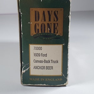 Ford 1939 Anchor beer Days Gone Lledo 1/66 With Box