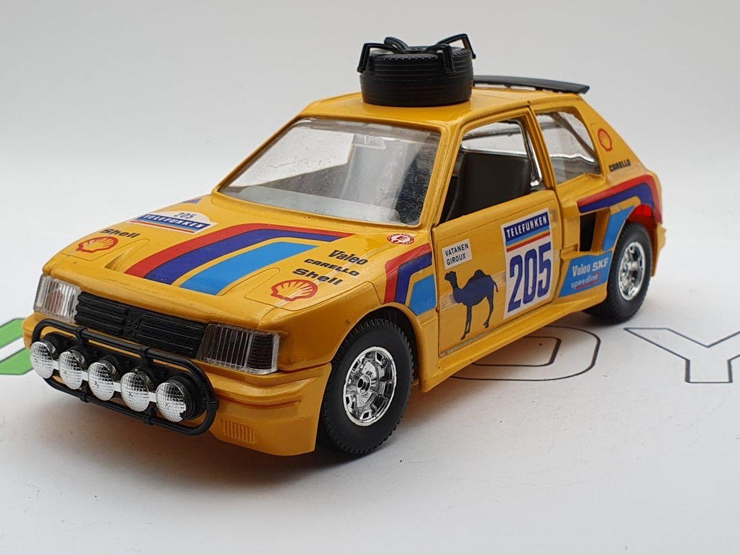 Peugeot 205 Turbo T16 Paris Dakar Burago 1/25 - Etsy UK
