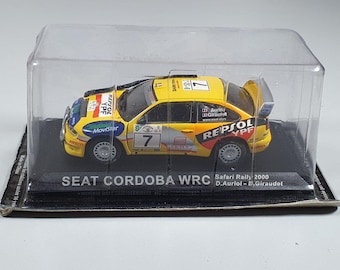 Voiture Miniature IXO 1/43 Seat Cordoba WRC Safari Rally 2000 #7 Auriol - Occasion, Métal
