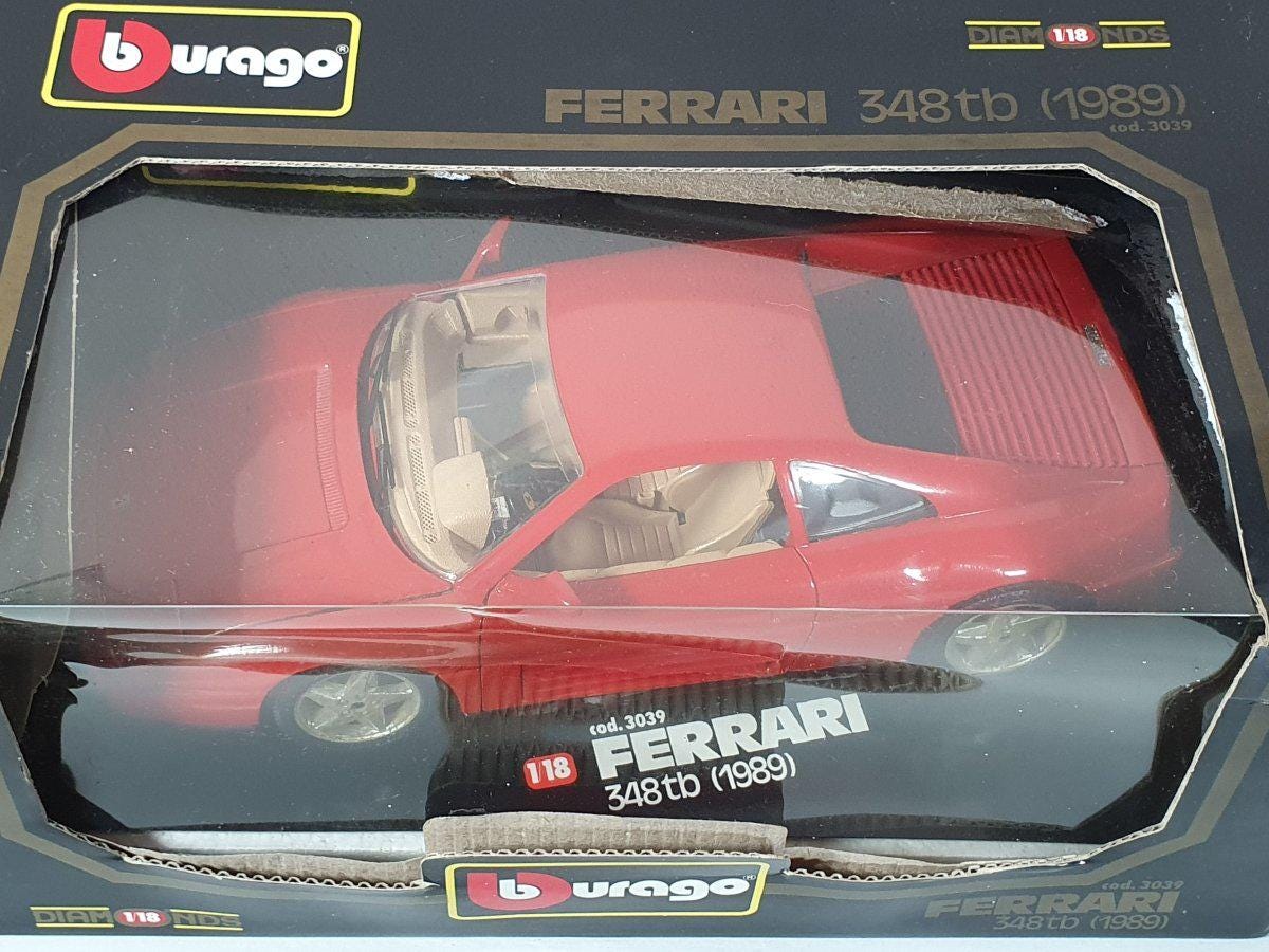 Ferrari 348 TB Burago 1/18 Red 1989 - Etsy