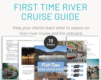 First-Time River Cruise Guide Template, 18-Page Canva Editable Planner for Travel Agents